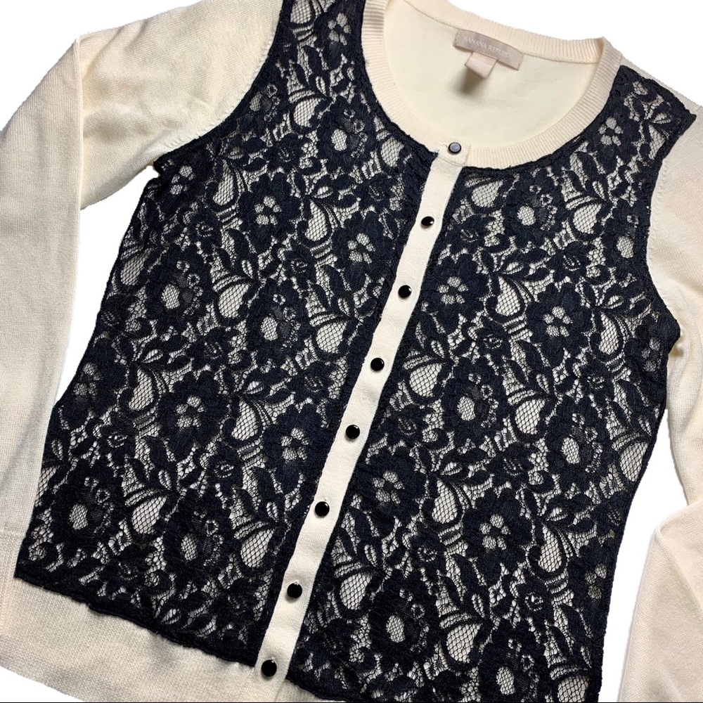 Banana Republic NWOT Floral Lace Cardigan